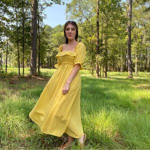Yellow Cottage Core Dress